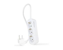 Regleta Nanocable 3xSchuko 1.4m Blanca (10.38.0003-NS)
