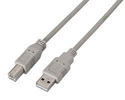 Cable AISENS USB-A/M a USB-B/M 1m Beige (A101-0001)