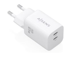 Cargador de Pared AISENS 65W 2xUSB-C Blanco