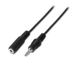 Cable AISENS 3.5mm/M-3.5mm/H 1.5m Negro (A128-0145)