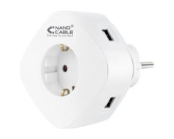 Cargador de Pared Nanocable 1USB-A 1USB-C (10.37.0003)