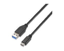 Cable AISENS USB-C/M a USB-A/M 1m Negro (A107-0060)