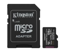 MEMORIA MICRO SD 128GB KINGSTON XC C10 100MB/S + ADAPTADOR SD