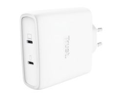 Cargador Trust Maxo GaN 100W 2xUSB-C Blanco (25528)