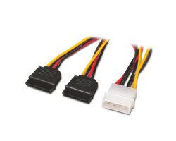 Nanocable 2xSATA a Molex (4-pin) 20cm (10.19.0101-OEM)