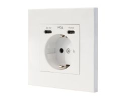 Enchufe de Pared Nanocable Schuko/2xUSB-C (10.35.0012)