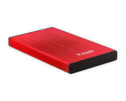 Caja TooQ HDD 2.5" SATA USB 3.0 Roja (TQE-2527R)