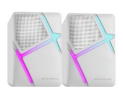 Altavoces Mars Gaming 2.0 RGB 10W 3.5mm Blancos (MSHW)