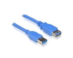 Nanocable USB-A/M a USB-A/H 2m Azul (10.01.0902-BL)