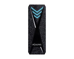 Caja AISENS SSD M.2 USB-C 3.1 RGB Negra (ASM2-RGB013B)