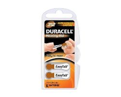 Pack 6 Pilas Duracell para Audífono 1.6V (DA312)