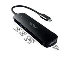 Adaptador NILOX USB-C a USB3/HDMI/SD/mSD (NXDSUSBC05)