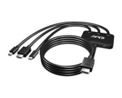 Cable Club 3D HDMI a HDMI+USB-C+MiniDP M/M CAC-1630