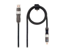 Nanocable USB-C+USB-A a Lightning+USB-C 1m (10.01.2501)