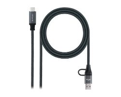 Nanocable USB-C a USB-A+USB-C/M 3m (10.01.4113-COMB)