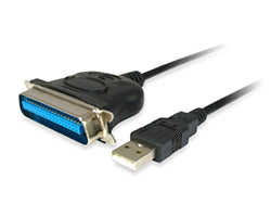 Cable EQUIP USB-A/M a Paralelo 1.5m Negro (EQ133383)