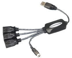 Hub CONCEPTRONIC 1xMiniUSB-B 4xUSB 2.0 Negro (CFLEXHUB)