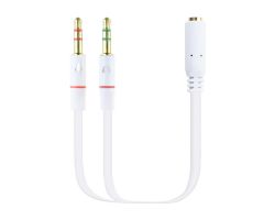 Adaptador Nanocable 3.5mm/H a 2x3.5mm/M (10.24.1203)