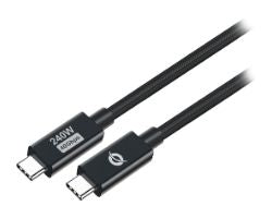 Cable CONCEPTRONIC USB-C M/M 240W 1.2m Negro(ETTA04B12)
