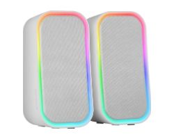 Altavoces Mars Gaming 2.0 20W RGB BT Blancos (MSOMW)