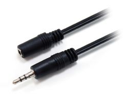 Cable EQUIP 3.5mm/M a 3.5mm/H 2.5m Negro (EQ14708207)