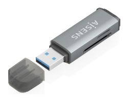 Lector Tarjetas AISENS USB-A 3.0 Gris (ASCR-2A09-GR)
