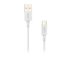 Cable NUBBEH Elisium USB-A/USB-C 1m Blanco(NBTCABLACW1)