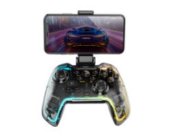 GamePad Mars Gaming RGB Bluetooth Transparente (MGPBT2)