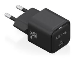 Cargador AISENS GaN 30W 1USB-C Negro (ASCH-30W1P019-BK)