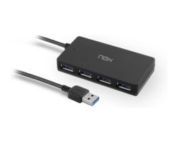 Hub NOX Lite One USB-A a 4xUSB-A Negro (NXLITEHUBONE)
