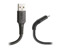 Cable SBS USB-A a USB-C Flexible Negro (TECABLETCUNB1K)