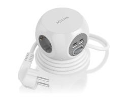 Regleta AISENS 3Schuko 4USB Interruptor (ASPS-2A2C04-W)
