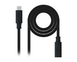 Nanocable USB-C 3.2 M/H 2m Negro (10.01.4502)