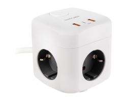 Regleta Nanocable 3xSchuko USB-A/C (10.37.0011)