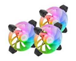 Ventilador Mars Gaming ARGB 3x120mm Negro (MF3AR)