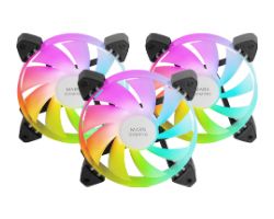 Ventilador Mars Gaming ARGB 12x12cm Negro Kit 3 (MF3A)