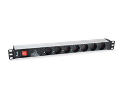 Regleta EQUIP 7xSchuko Interruptor Rack 1U (EQ333309)