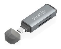 Lector Tarjetas AISENS USB-C 3.0 Gris (ASCR-2C10-GR)