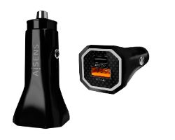 Cargador de Coche AISENS 20W USB-A/C (ASCH-CAR2PQC-BK)