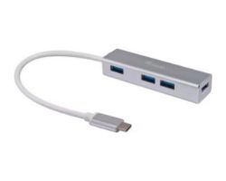 Hub EQUIP USB-C 3.0 a 4xUSB-A 3.0 Plata (EQ128958)