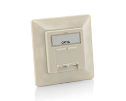 Roseta EQUIP Cat.6a 2 Tomas Blanco Perla (EQ125775)