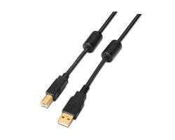 Nanocable USB-A/M a USB-B/M 3m Negro (10.01.1203)