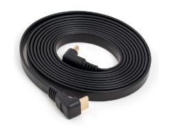 Cable Engel HDMI-A M/M Plano Acodado 3m Negro (AV0743C)