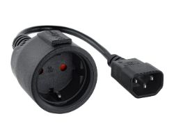 Nanocable C14/M a CEE7/H 50cm Negro (10.22.0902)