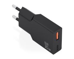 Cargador Pared AISENS GaN 30W USB-A/C Negro (A110-1005)