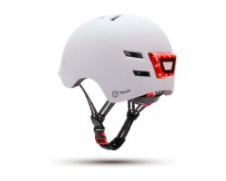 Casco Youin LED Frontal/Trasera Talla L Blanco (MA1011)