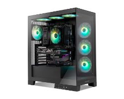 Caja NOX ARGB USB ATX mATX ITX Negra (NXHUMMERGLOCKBK)