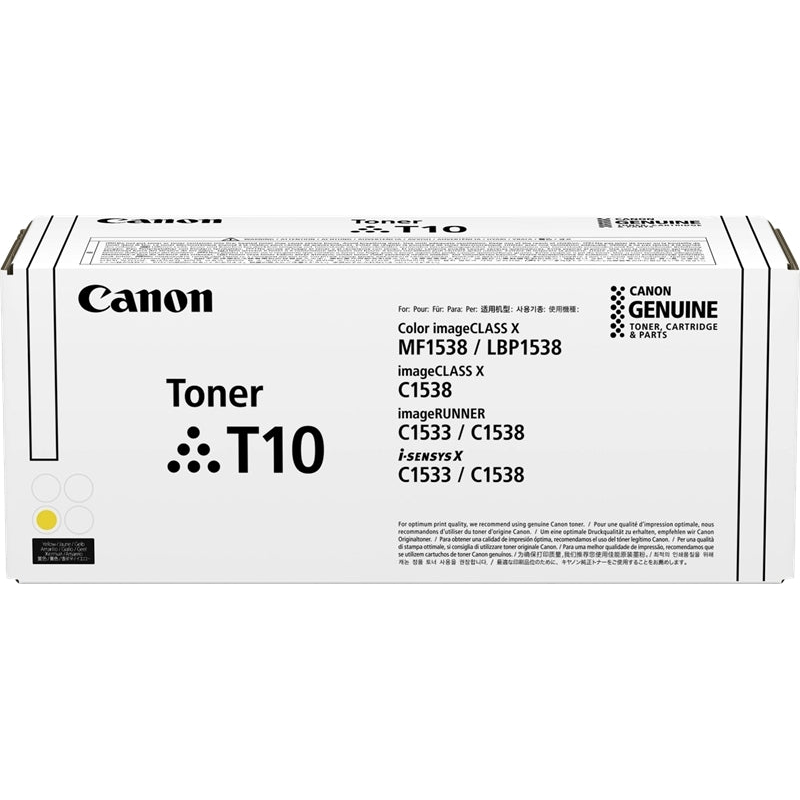 Canon T10 Yellow Original Toner Cartridge - 4563C001. 10,000 Pages