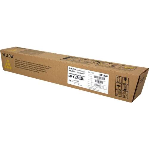 Ricoh Aficio MP-C2503SP/MP-C2003SP/MP-C2004SP/MP-C2504SP Yellow Original Toner Cartridge - 841926