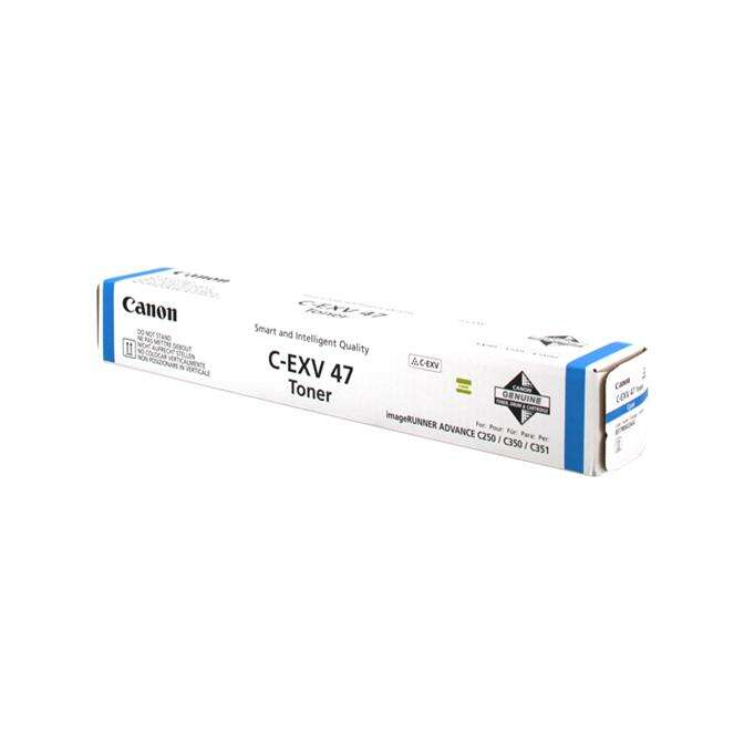 Canon CEXV47 Cyan Original Toner Cartridge - 8517B002. 21,500 Pages